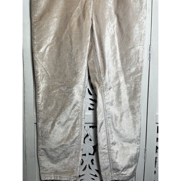 Free People Sweet Jane Women’s Champagne Mid Rise Velvet Jeans Size 31 - Picture 7 of 11